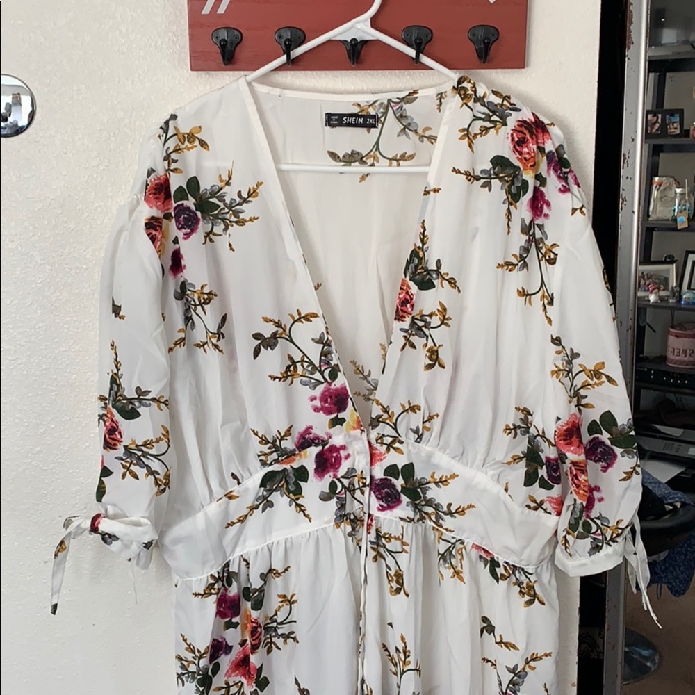 White Floral Dress